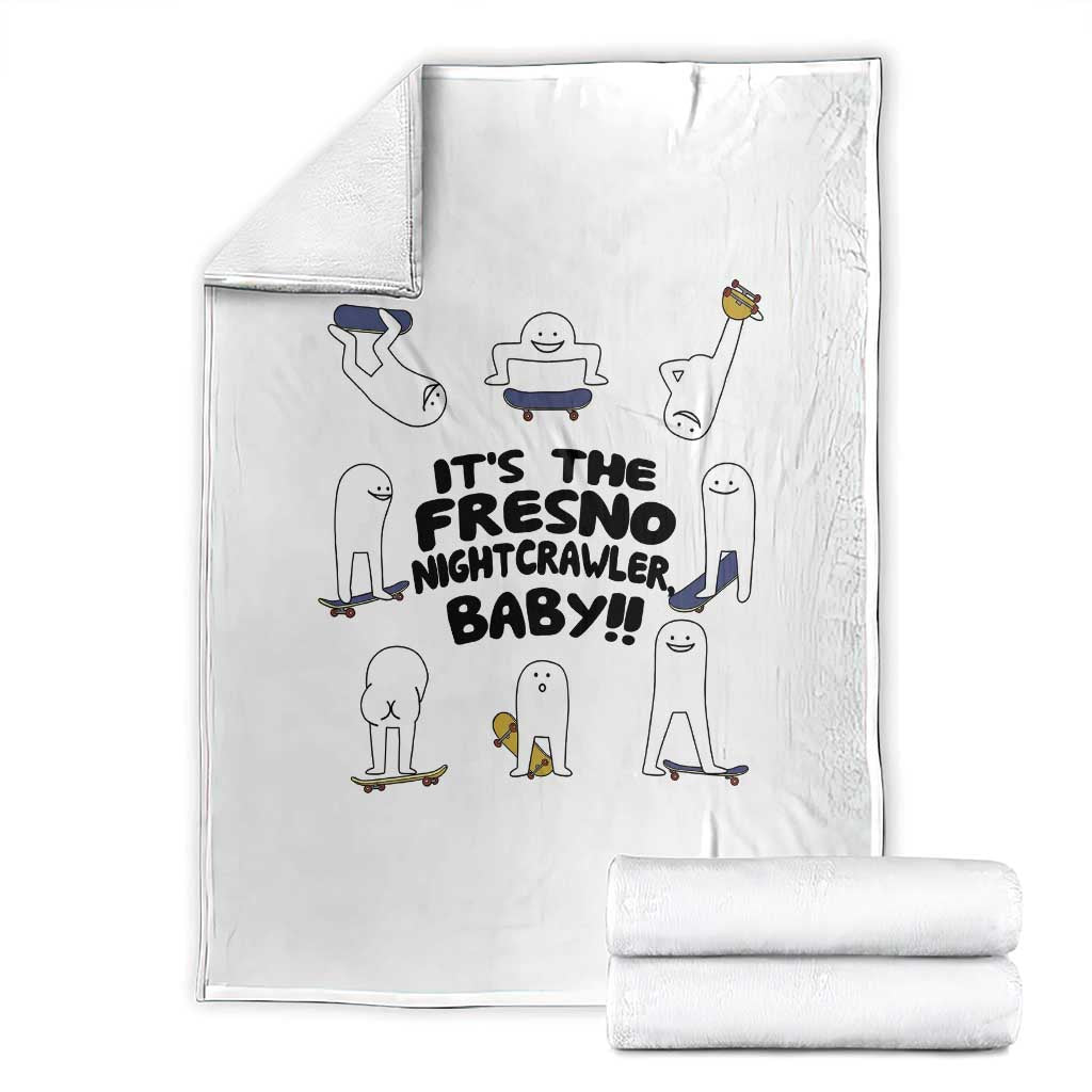 Its The Fresno Nightcrawler Baby Throw Blanket Funny Cryptid Skate Style Gift TS12 White Print Your Wear