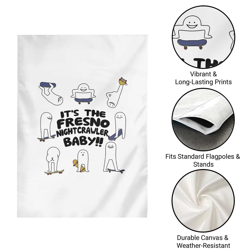 Its The Fresno Nightcrawler Baby Garden Flag Funny Cryptid Skate Style Gift TS12 Print Your Wear