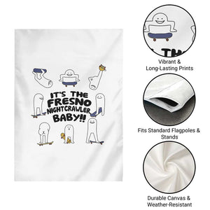 Its The Fresno Nightcrawler Baby Garden Flag Funny Cryptid Skate Style Gift TS12 Print Your Wear