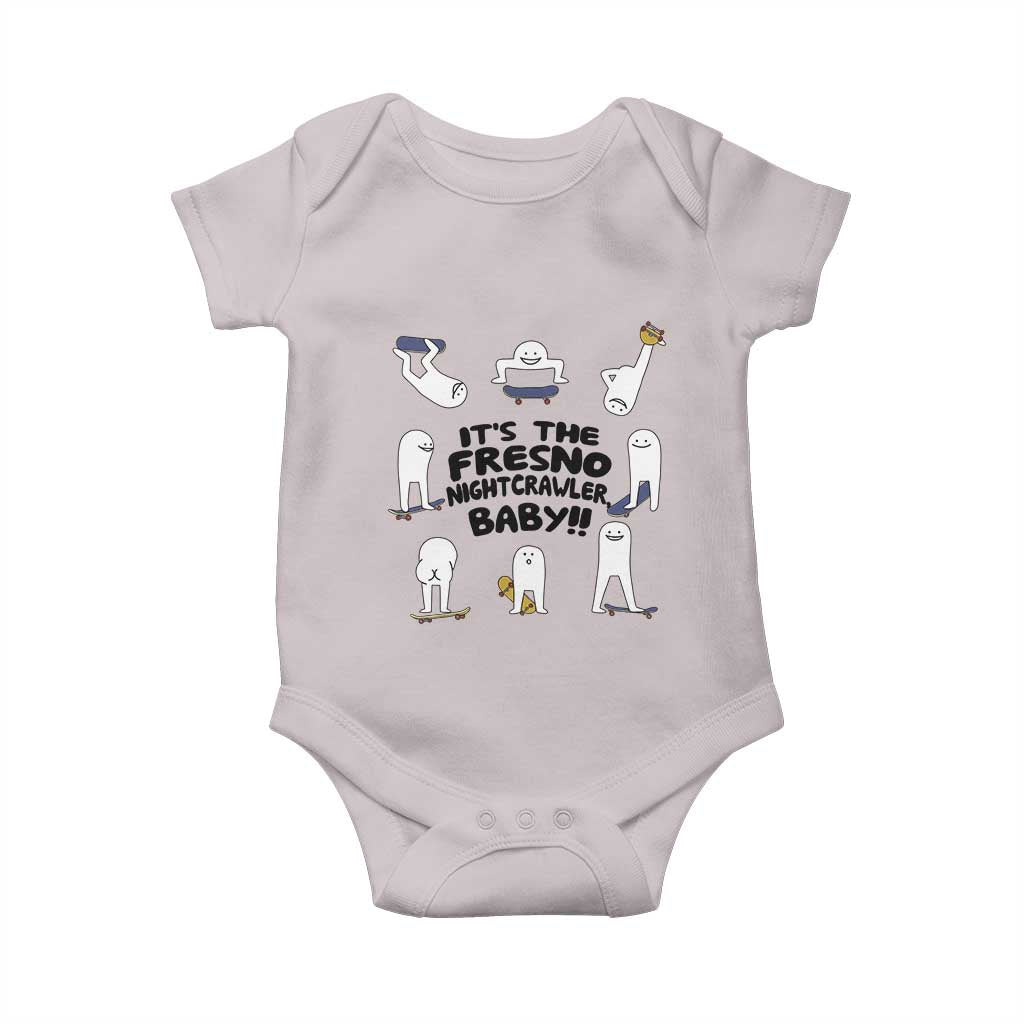 Its The Fresno Nightcrawler Baby Baby Onesie Funny Cryptid Skate Style Gift TS12 Ice Gray Print Your Wear