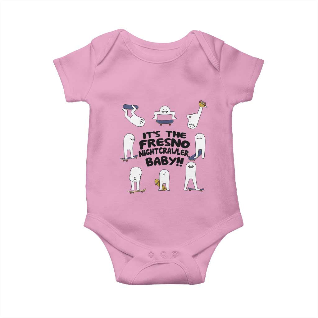 Its The Fresno Nightcrawler Baby Baby Onesie Funny Cryptid Skate Style Gift TS12 Light Pink Print Your Wear