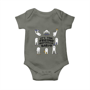 Its The Fresno Nightcrawler Baby Baby Onesie Funny Cryptid Skate Style Gift TS12 Military Green Print Your Wear