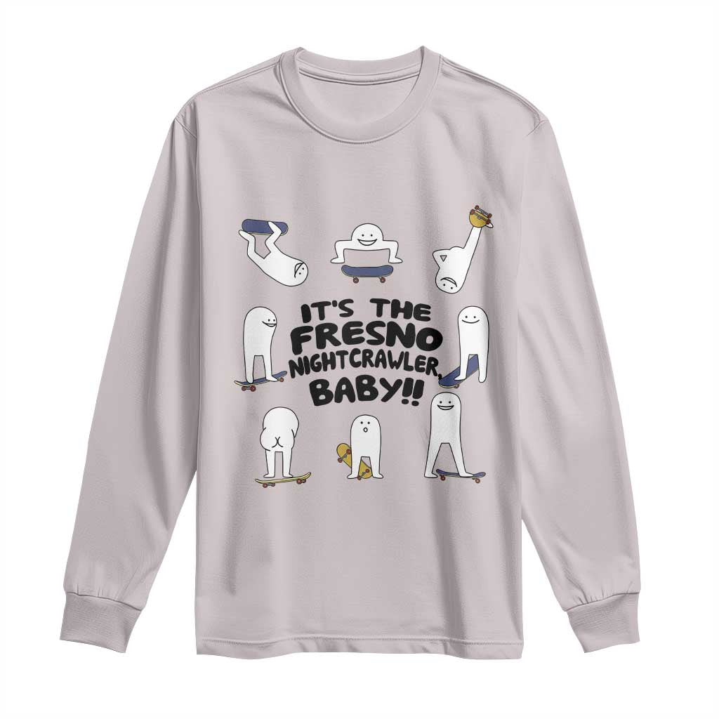 Its The Fresno Nightcrawler Baby Long Sleeve Shirt Funny Cryptid Skate Style Gift TS12 Ice Gray Print Your Wear