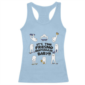 Its The Fresno Nightcrawler Baby Racerback Tank Top Funny Cryptid Skate Style Gift TS12 Light Blue Print Your Wear
