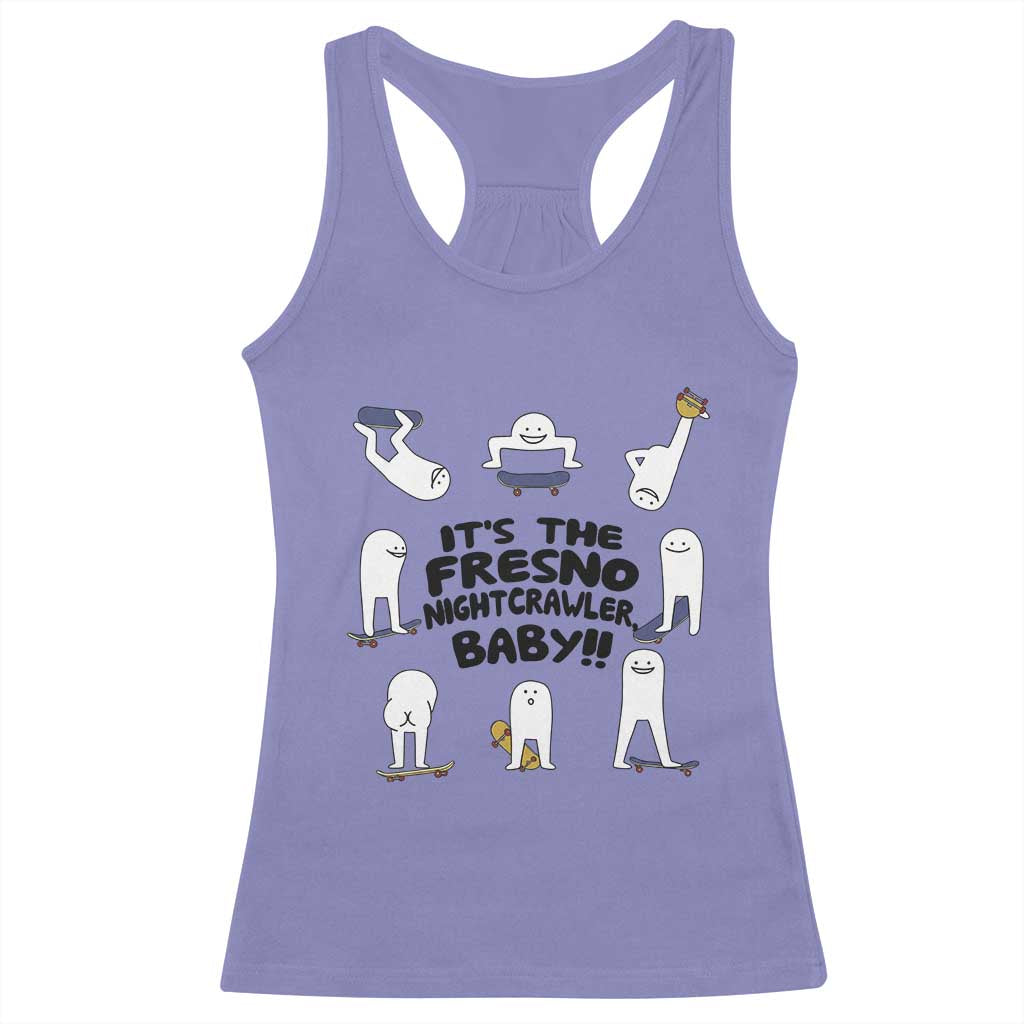 Its The Fresno Nightcrawler Baby Racerback Tank Top Funny Cryptid Skate Style Gift TS12 Violet Print Your Wear