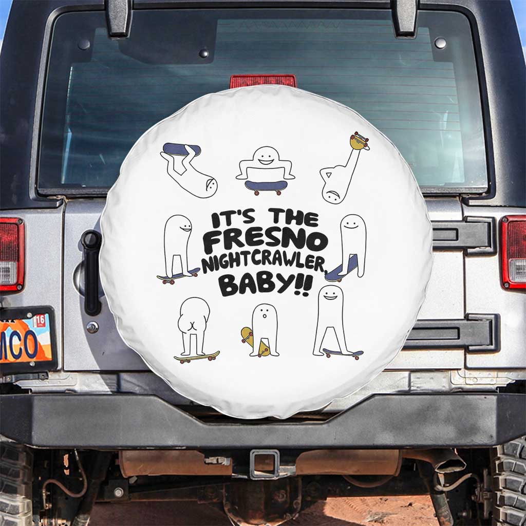 Its The Fresno Nightcrawler Baby Spare Tire Cover Funny Cryptid Skate Style Gift TS12 No hole White Print Your Wear