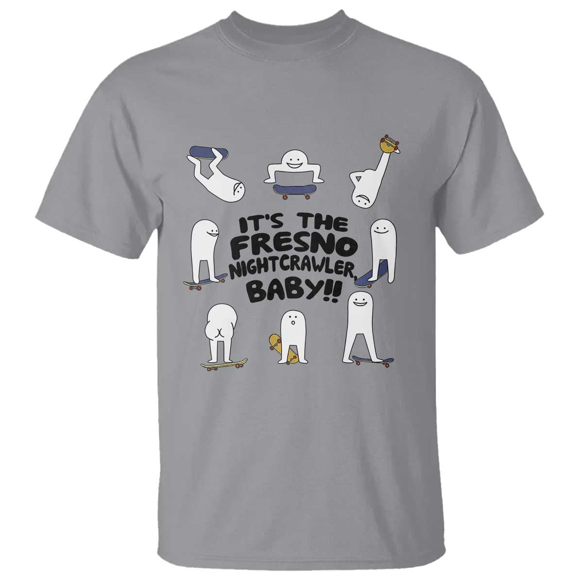 Its The Fresno Nightcrawler Baby T Shirt Funny Cryptid Skate Style Gift TS12 Sport Gray Print Your Wear