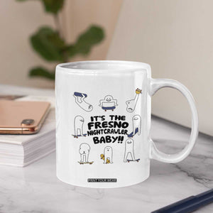 Its The Fresno Nightcrawler Baby Coffee Mug Funny Cryptid Skate Style Gift TS12 Print Your Wear