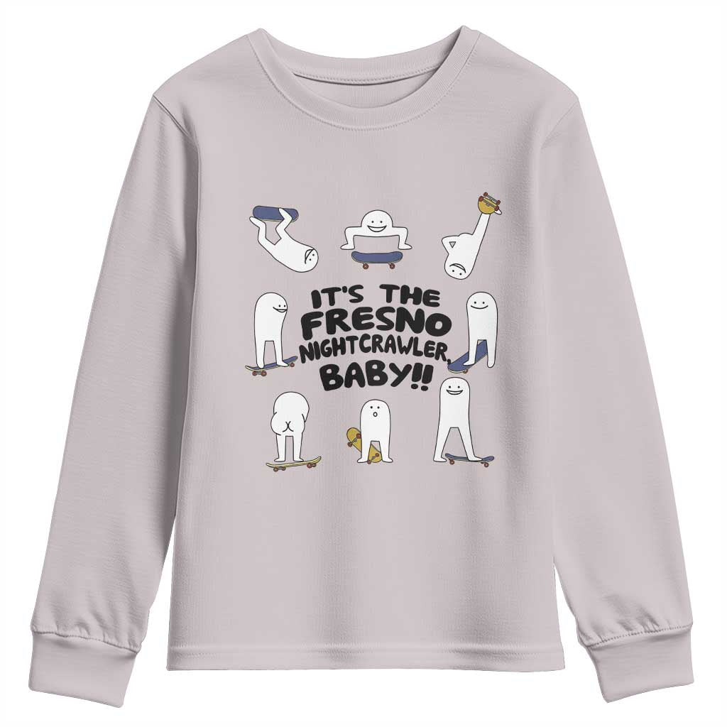 Its The Fresno Nightcrawler Baby Youth Sweatshirt Funny Cryptid Skate Style Gift TS12 Ice Gray Print Your Wear
