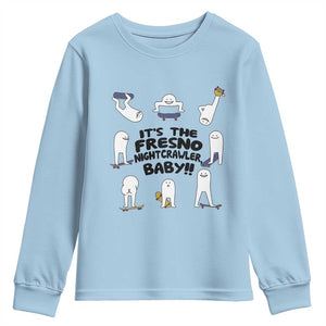Its The Fresno Nightcrawler Baby Youth Sweatshirt Funny Cryptid Skate Style Gift TS12 Light Blue Print Your Wear