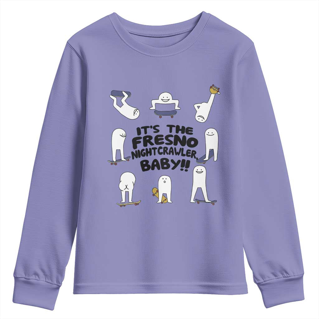 Its The Fresno Nightcrawler Baby Youth Sweatshirt Funny Cryptid Skate Style Gift TS12 Violet Print Your Wear