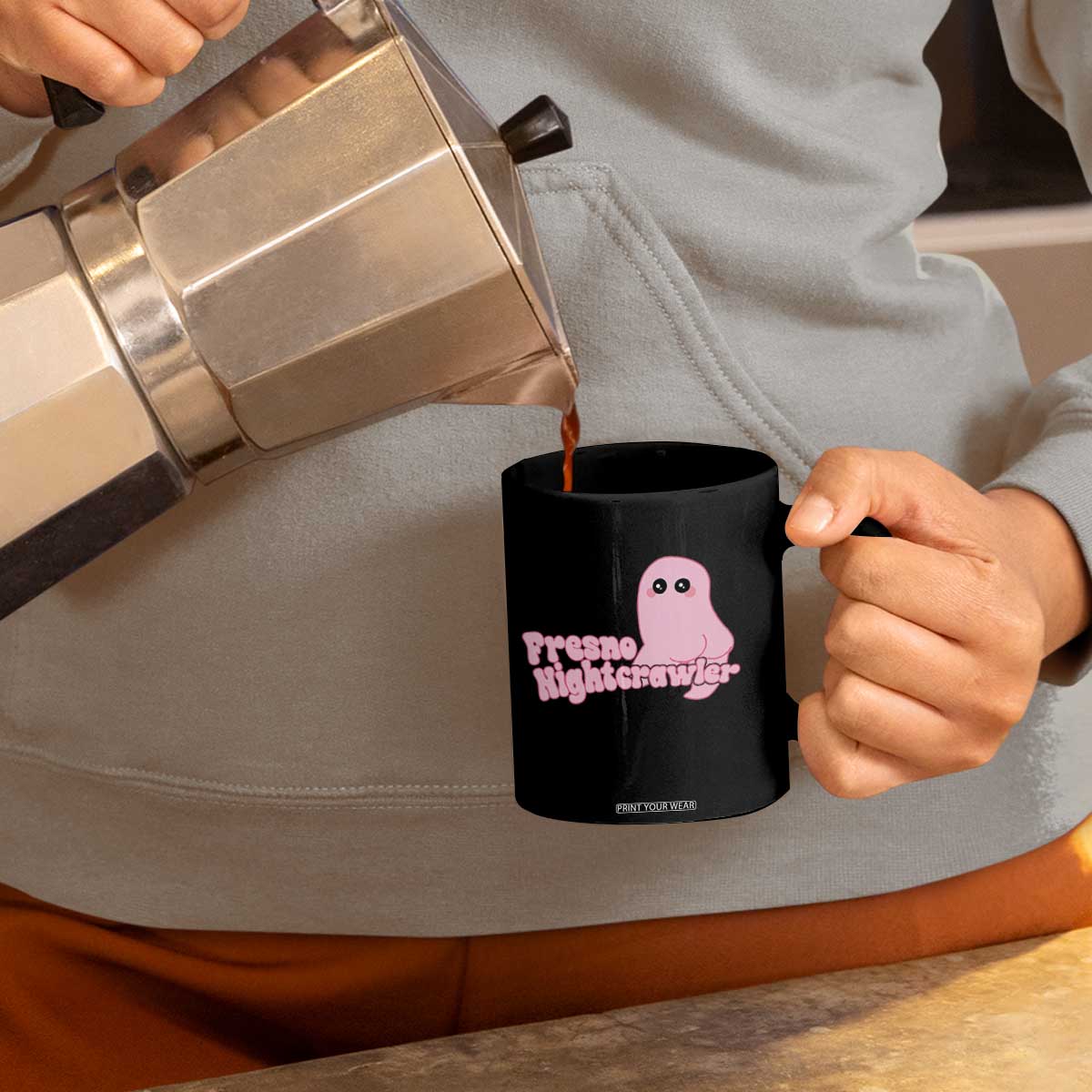 Pink Fresno Nightcrawler Coffee Mug Cryptidcore Aesthetic Gift For Girl TS12 Print Your Wear
