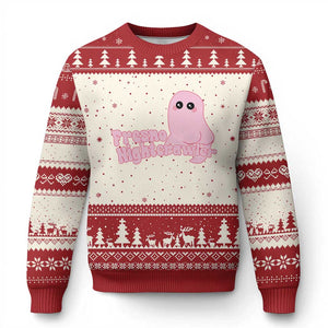 Pink Fresno Nightcrawler Ugly Christmas Sweater Cryptidcore Aesthetic Gift For Girl TS12 Beige Red Print Your Wear