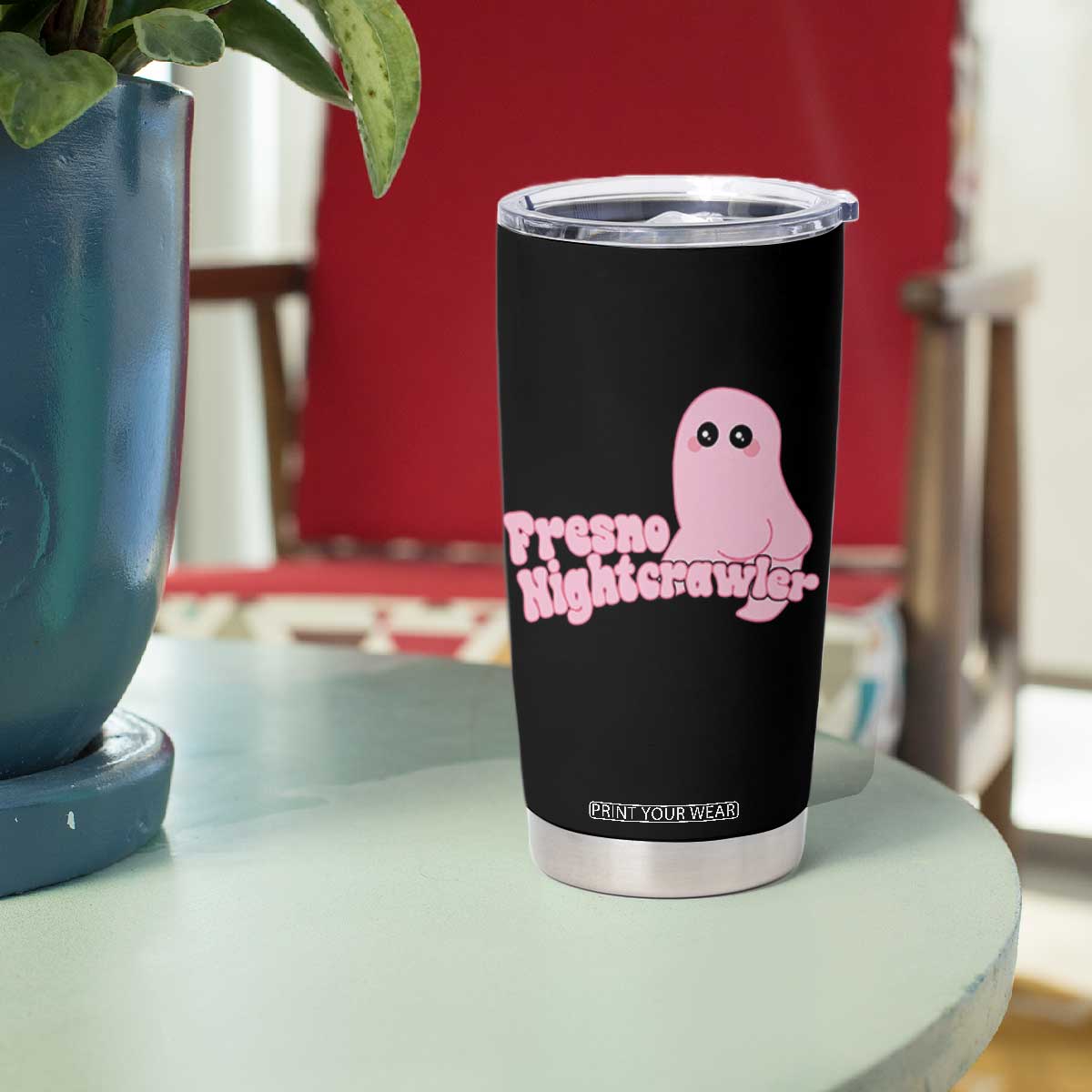 Pink Fresno Nightcrawler Tumbler Cup Cryptidcore Aesthetic Gift For Girl TS12 Print Your Wear