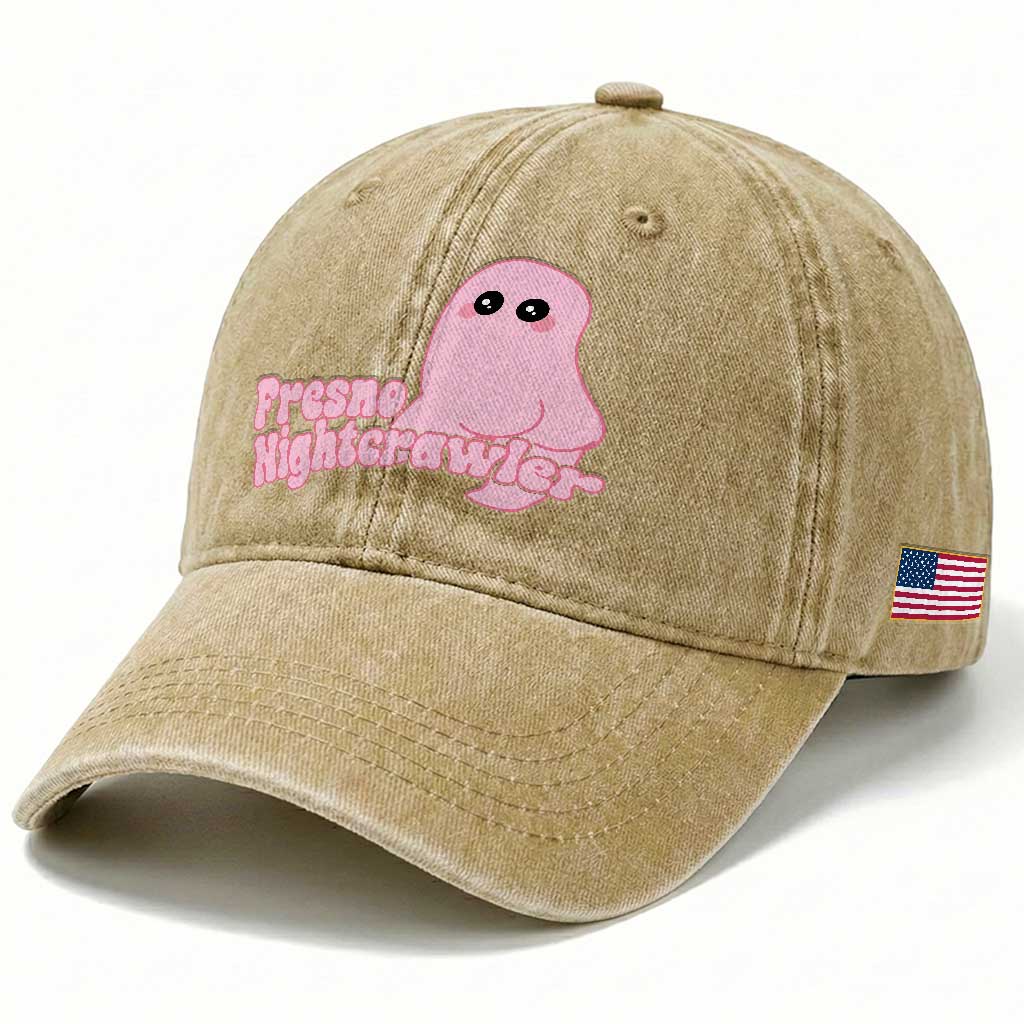Pink Fresno Nightcrawler Washed Cotton Baseball Cap Cryptidcore Aesthetic Gift For Girl TS12 Print Your Wear