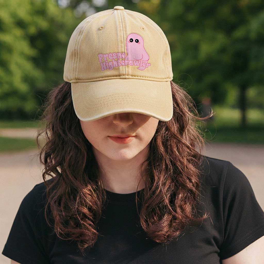 Pink Fresno Nightcrawler Washed Cotton Baseball Cap Cryptidcore Aesthetic Gift For Girl TS12 Print Your Wear