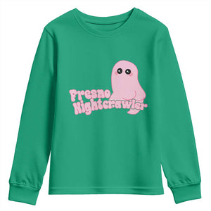 Pink Fresno Nightcrawler Youth Sweatshirt Cryptidcore Aesthetic Gift For Girl TS12 Irish Green Print Your Wear