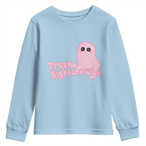 Pink Fresno Nightcrawler Youth Sweatshirt Cryptidcore Aesthetic Gift For Girl TS12 Light Blue Print Your Wear