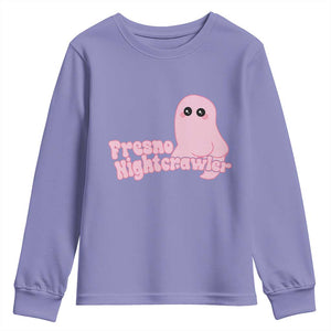 Pink Fresno Nightcrawler Youth Sweatshirt Cryptidcore Aesthetic Gift For Girl TS12 Violet Print Your Wear