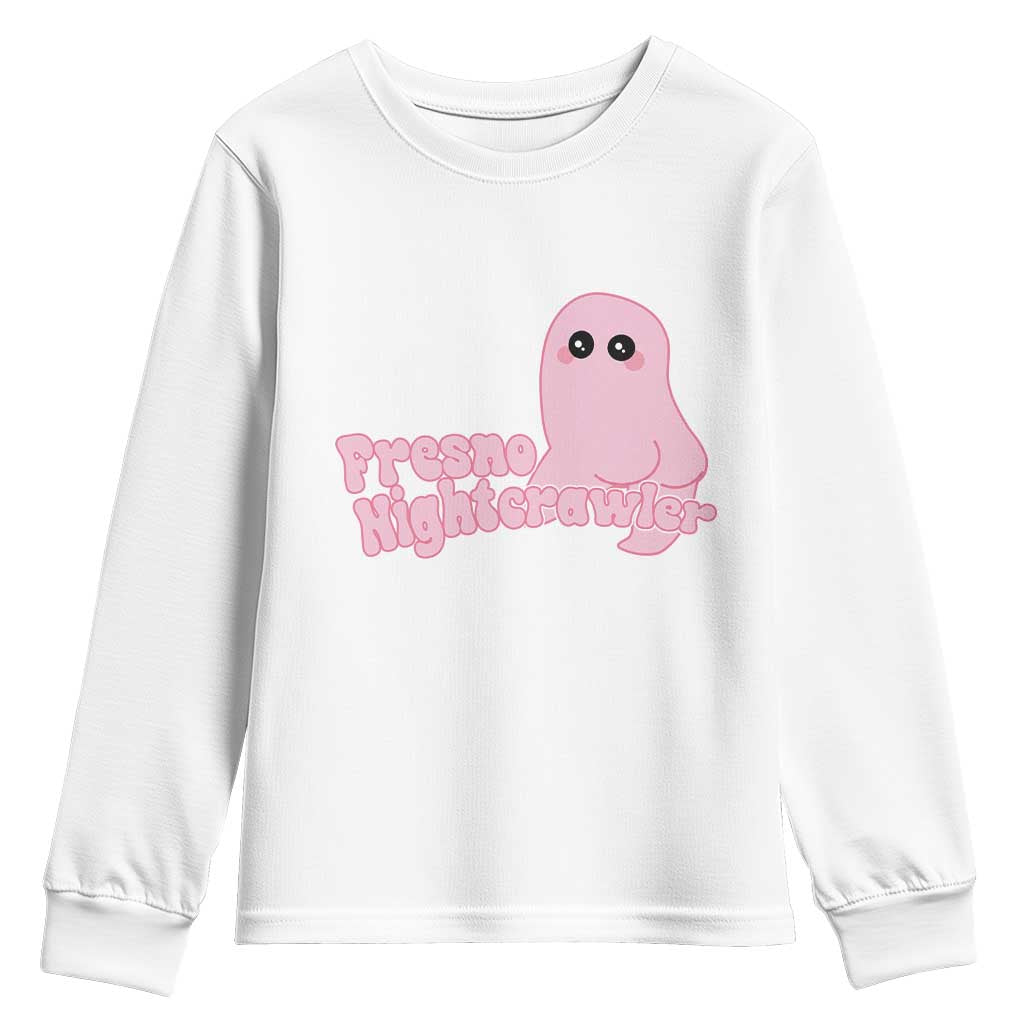 Pink Fresno Nightcrawler Youth Sweatshirt Cryptidcore Aesthetic Gift For Girl TS12 White Print Your Wear