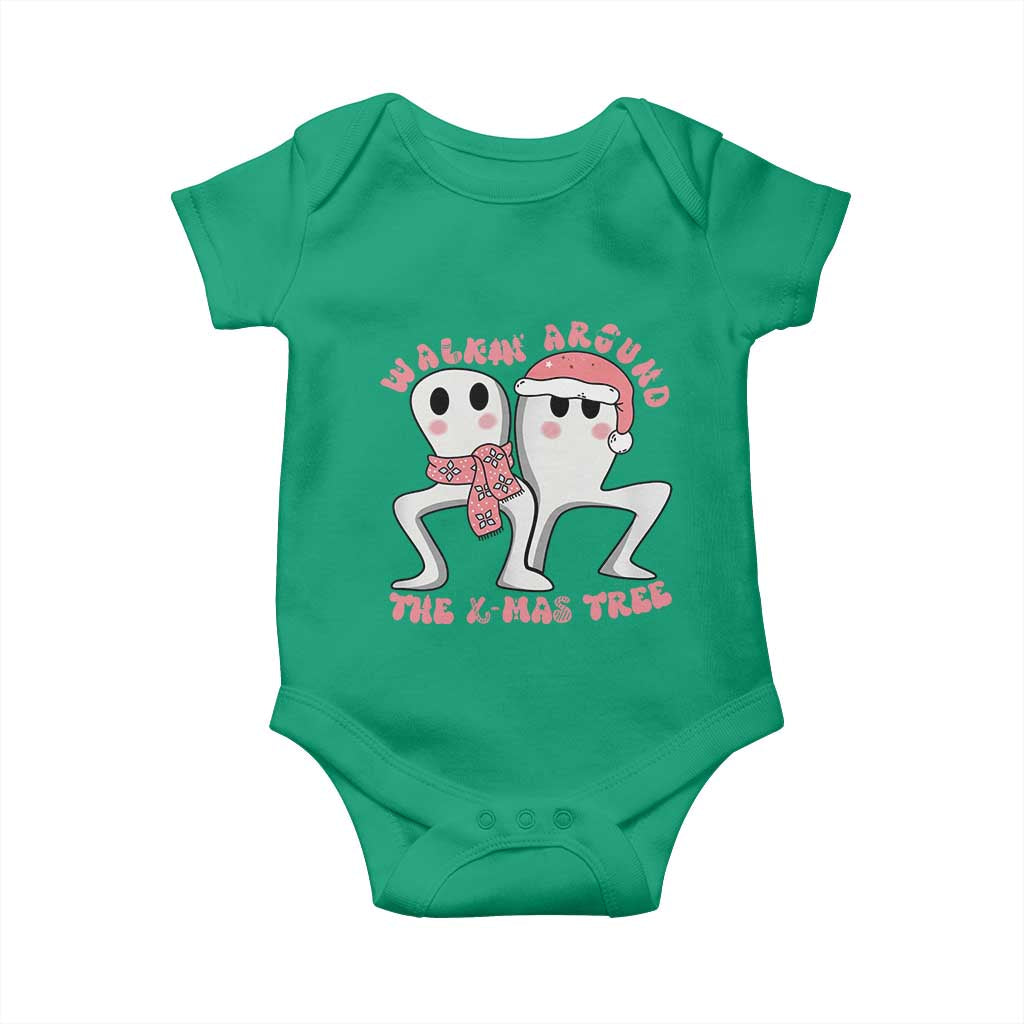 Walkin Around The Xmas Tree Baby Onesie Fresno Nightcrawler Cryptid Christmas Gift TS12 Irish Green Print Your Wear