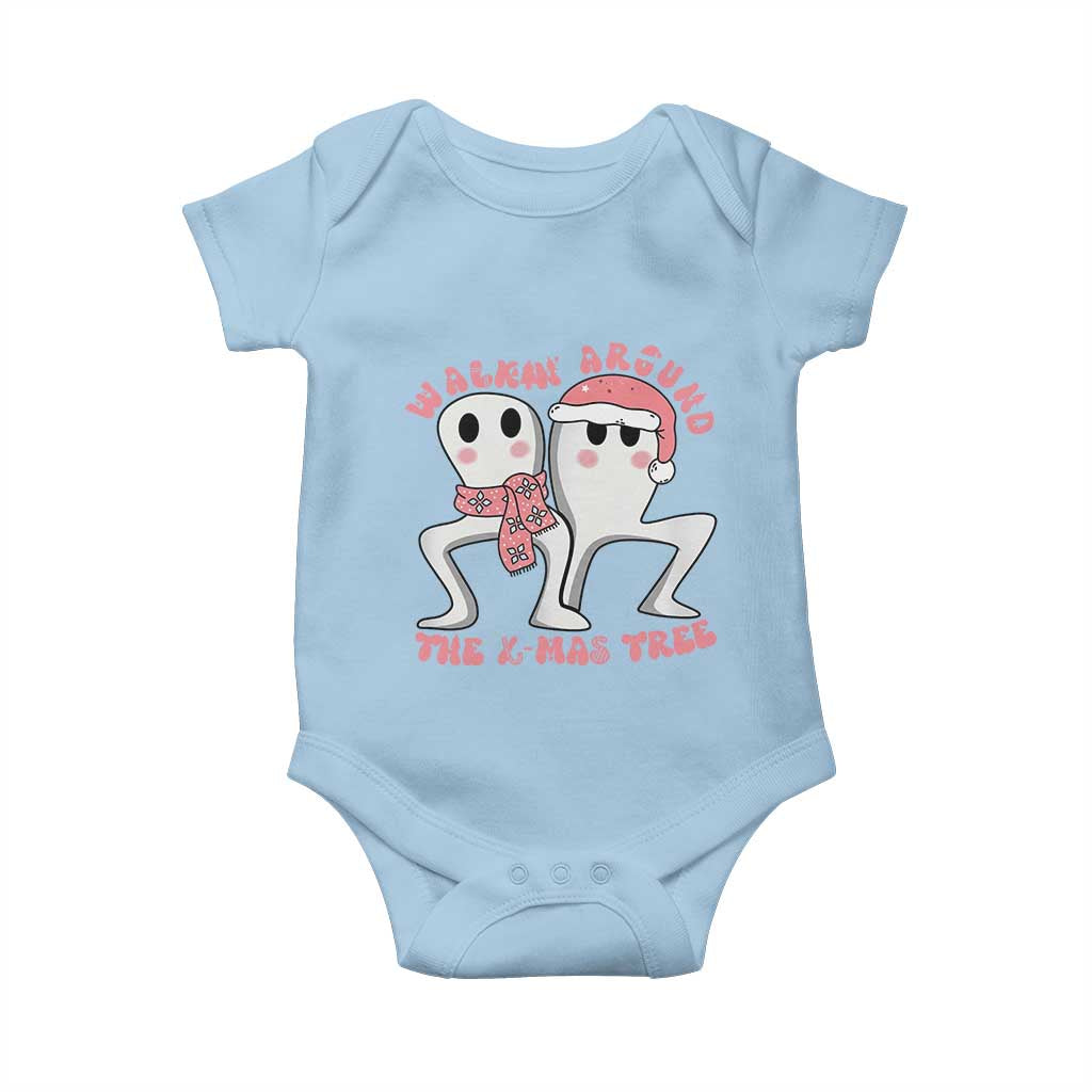 Walkin Around The Xmas Tree Baby Onesie Fresno Nightcrawler Cryptid Christmas Gift TS12 Light Blue Print Your Wear