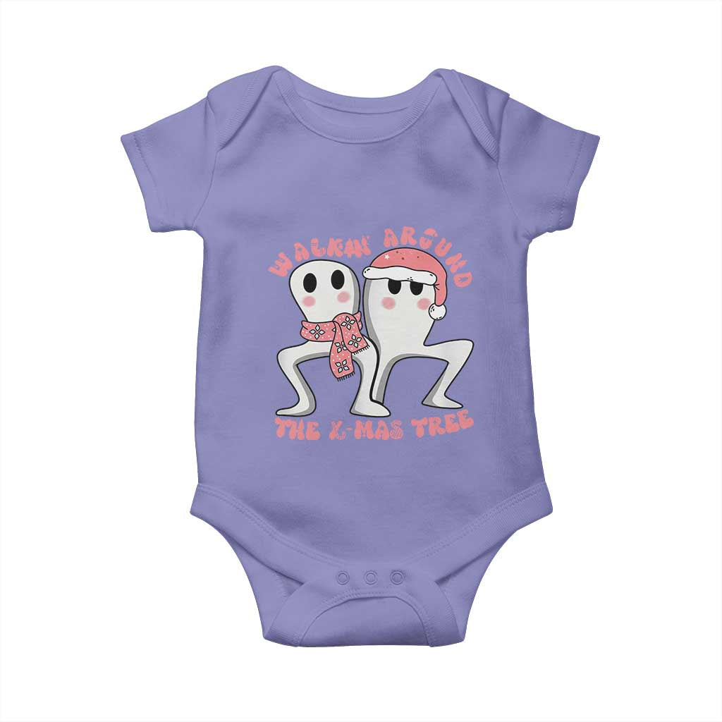 Walkin Around The Xmas Tree Baby Onesie Fresno Nightcrawler Cryptid Christmas Gift TS12 Violet Print Your Wear