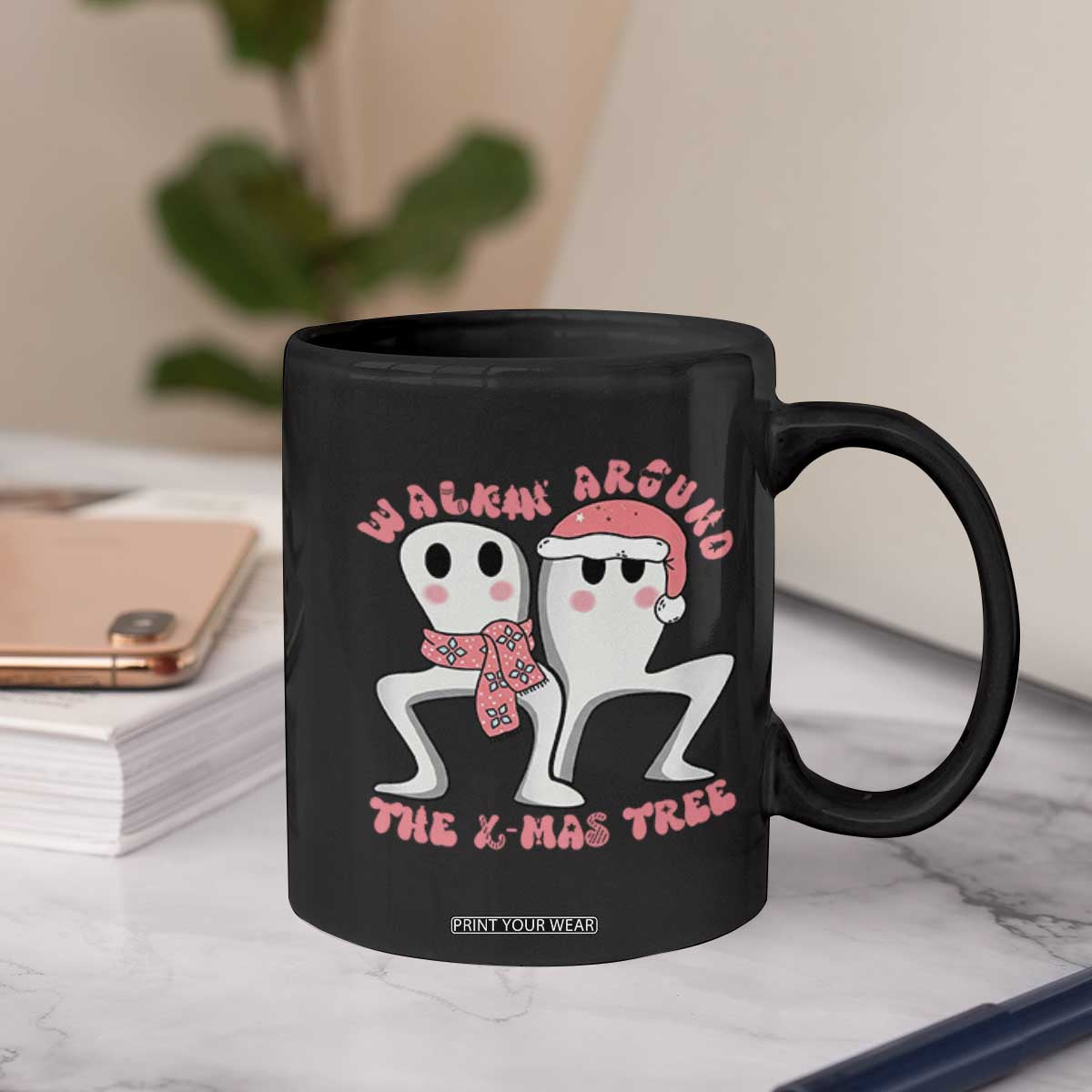 Walkin Around The Xmas Tree Coffee Mug Fresno Nightcrawler Cryptid Christmas Gift TS12 Print Your Wear