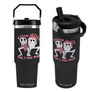 Walkin Around The Xmas Tree Flip Straw Tumbler Fresno Nightcrawler Cryptid Christmas Gift TS12 One Size: 30 oz Black Print Your Wear
