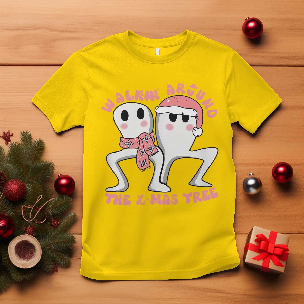Walkin Around The Xmas Tree T Shirt Fresno Nightcrawler Cryptid Christmas Gift TS12 Daisy Print Your Wear