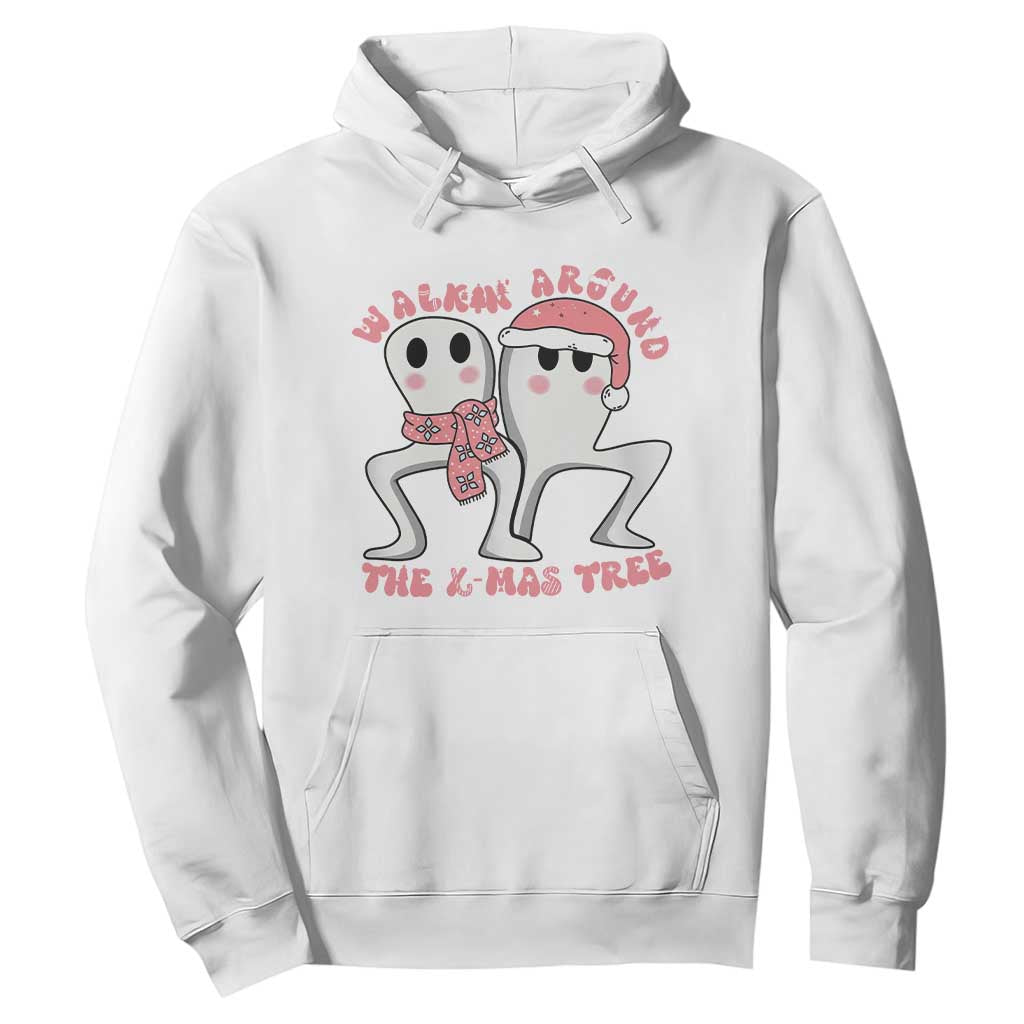 Walkin Around The Xmas Tree Hoodie Fresno Nightcrawler Cryptid Christmas Gift TS12 White Print Your Wear