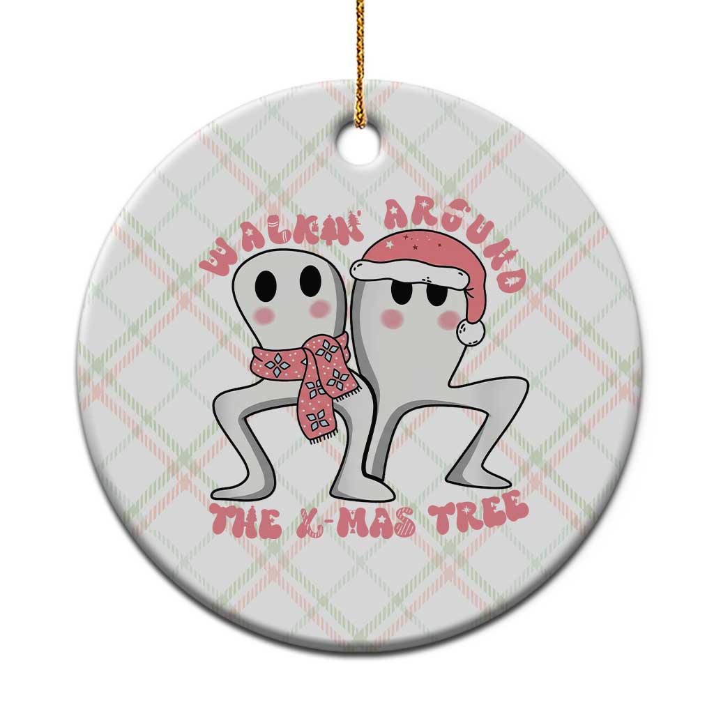 Walkin Around The Xmas Tree Ceramic Ornament Fresno Nightcrawler Cryptid Christmas Gift TS12 1pc Christmas Plaid Print Your Wear