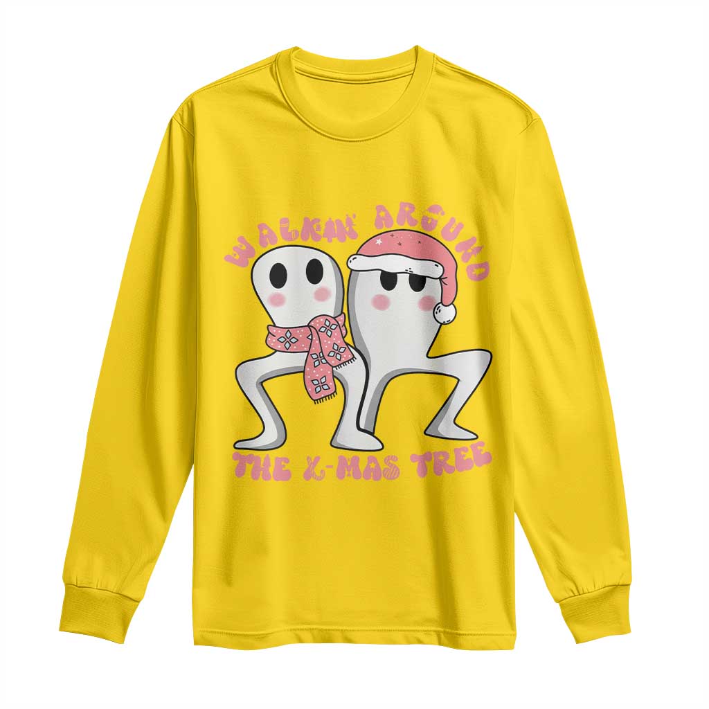 Walkin Around The Xmas Tree Long Sleeve Shirt Fresno Nightcrawler Cryptid Christmas Gift TS12 Daisy Print Your Wear