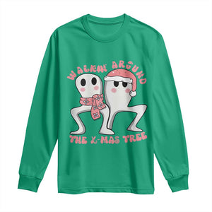 Walkin Around The Xmas Tree Long Sleeve Shirt Fresno Nightcrawler Cryptid Christmas Gift TS12 Irish Green Print Your Wear