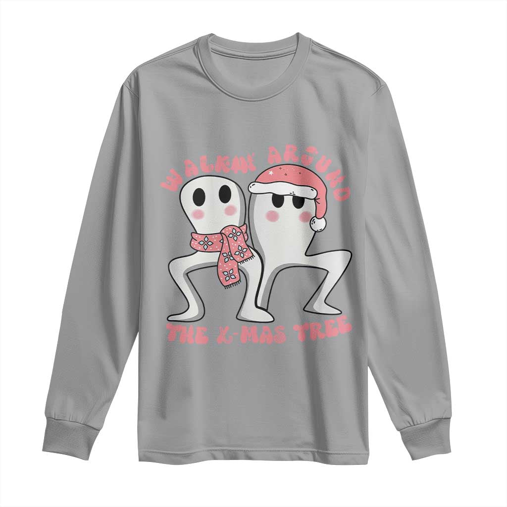 Walkin Around The Xmas Tree Long Sleeve Shirt Fresno Nightcrawler Cryptid Christmas Gift TS12 Sport Gray Print Your Wear