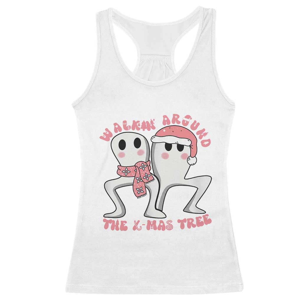 Walkin Around The Xmas Tree Racerback Tank Top Fresno Nightcrawler Cryptid Christmas Gift TS12 White Print Your Wear