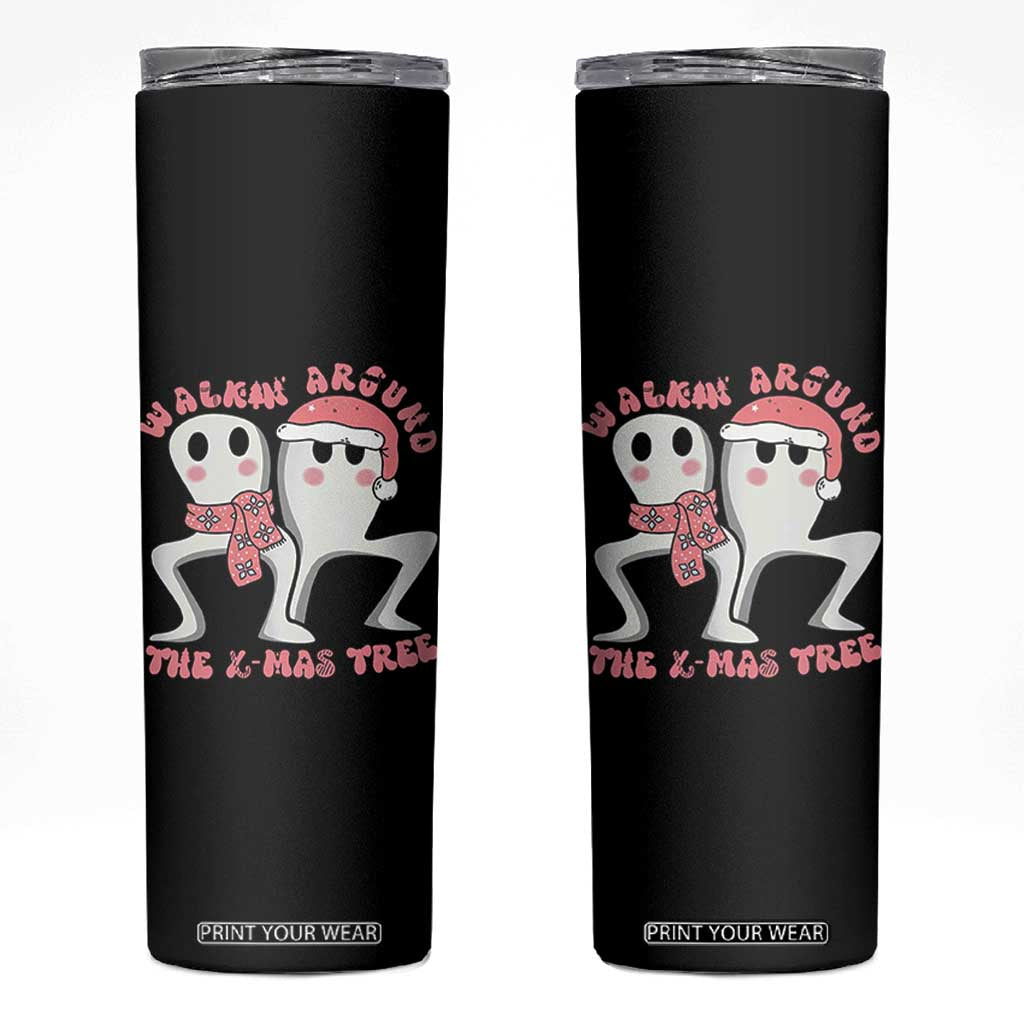 Walkin Around The Xmas Tree Skinny Tumbler Fresno Nightcrawler Cryptid Christmas Gift TS12 Black Print Your Wear