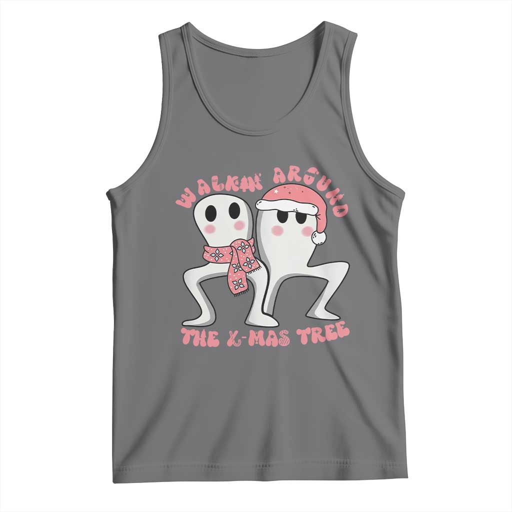 Walkin Around The Xmas Tree Tank Top Fresno Nightcrawler Cryptid Christmas Gift TS12 Black Heather Print Your Wear