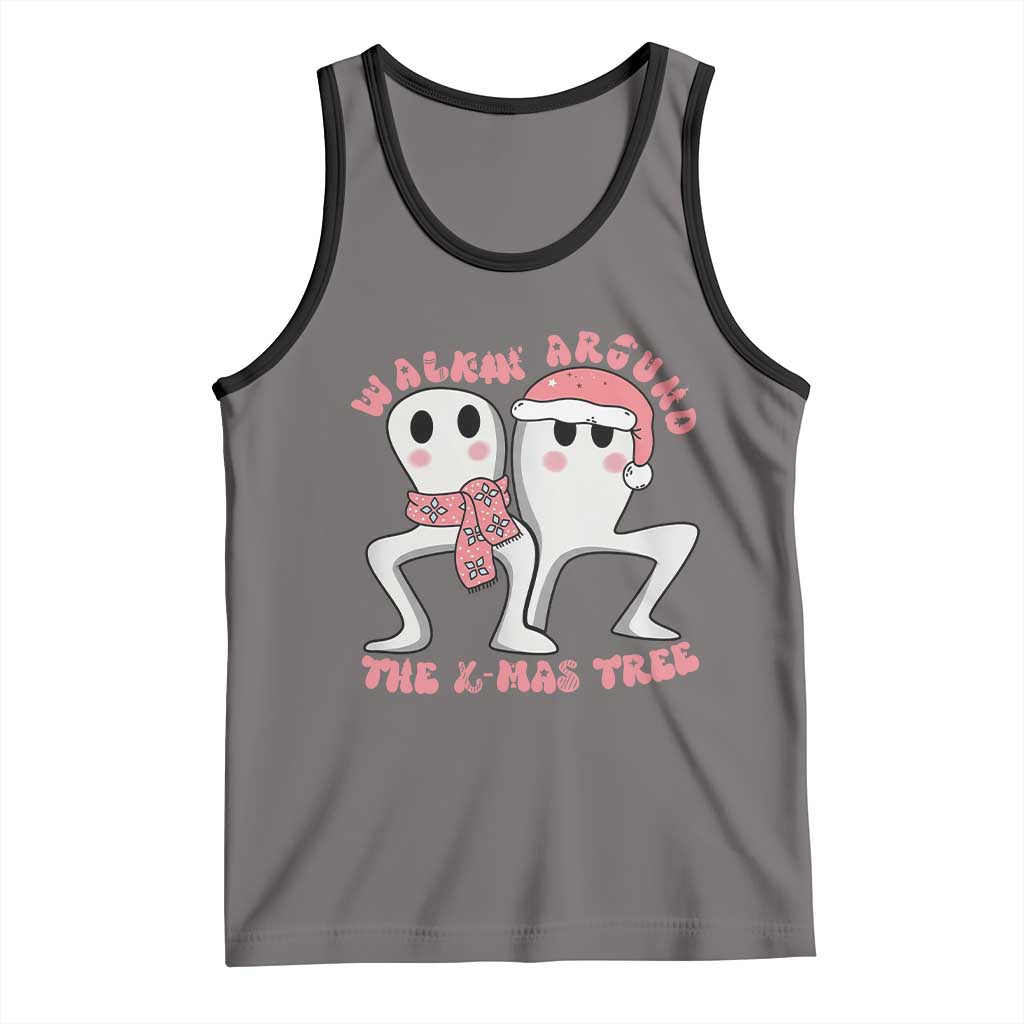 Walkin Around The Xmas Tree Tank Top Fresno Nightcrawler Cryptid Christmas Gift TS12 Deep Heather Black Print Your Wear