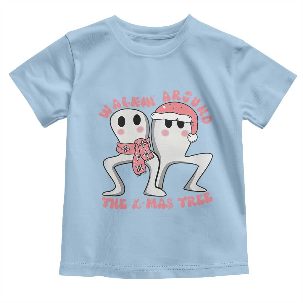Walkin Around The Xmas Tree Toddler T Shirt Fresno Nightcrawler Cryptid Christmas Gift TS12 Light Blue Print Your Wear