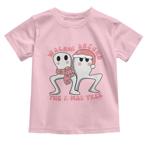 Walkin Around The Xmas Tree Toddler T Shirt Fresno Nightcrawler Cryptid Christmas Gift TS12 Light Pink Print Your Wear
