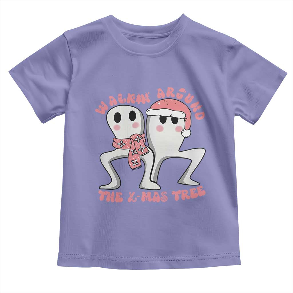 Walkin Around The Xmas Tree Toddler T Shirt Fresno Nightcrawler Cryptid Christmas Gift TS12 Violet Print Your Wear