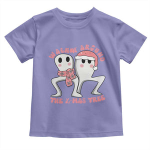 Walkin Around The Xmas Tree Toddler T Shirt Fresno Nightcrawler Cryptid Christmas Gift TS12 Violet Print Your Wear