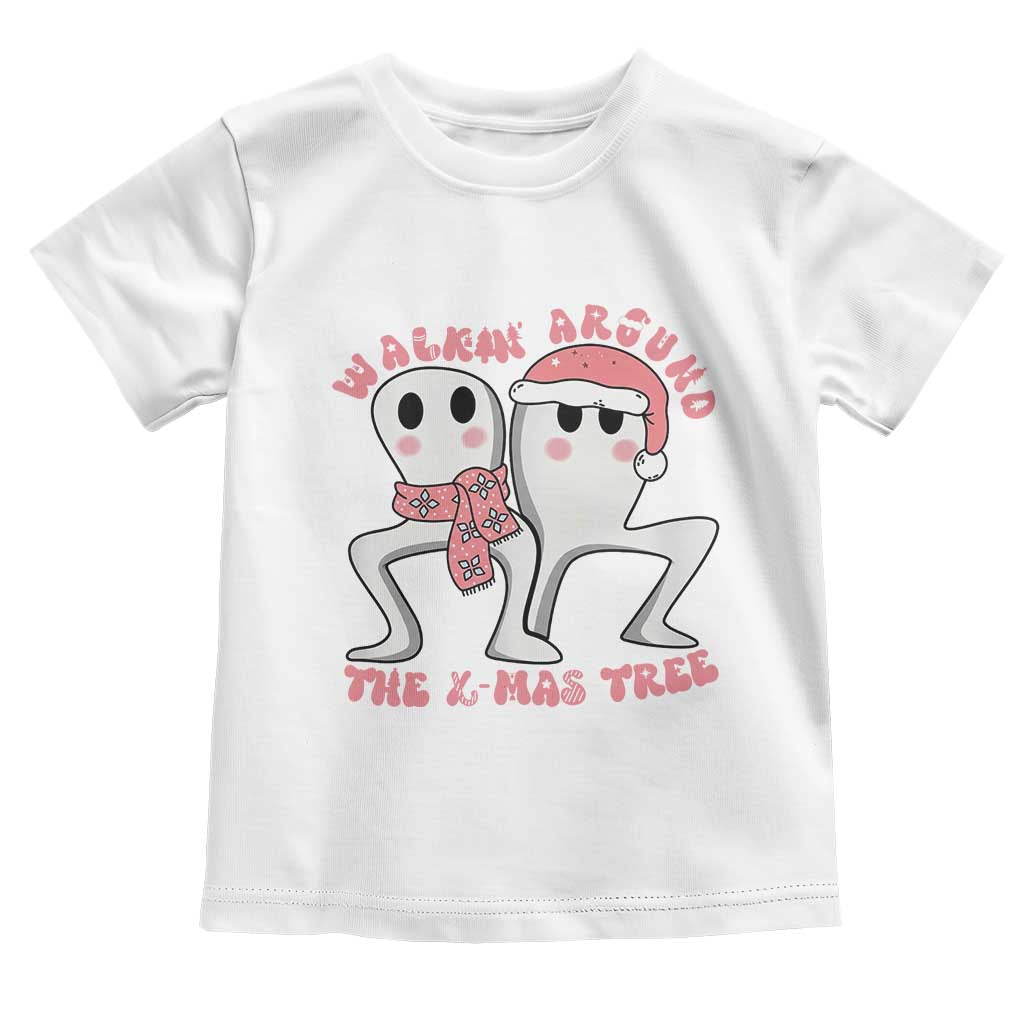 Walkin Around The Xmas Tree Toddler T Shirt Fresno Nightcrawler Cryptid Christmas Gift TS12 White Print Your Wear