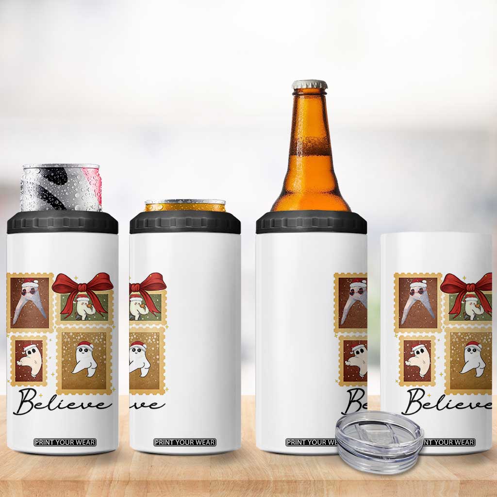 Fresno Nightcrawler Cryptid Christmas Believe Gift 4 in 1 Can Cooler Tumbler TS12 Print Your Wear
