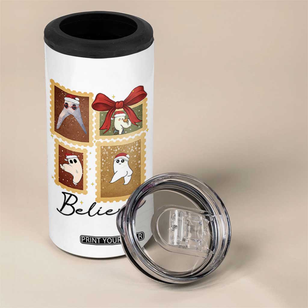 Fresno Nightcrawler Cryptid Christmas Believe Gift 4 in 1 Can Cooler Tumbler TS12 Print Your Wear