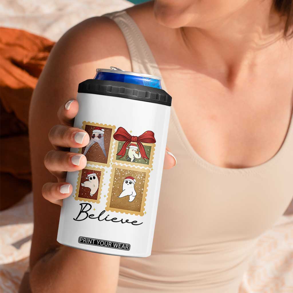 Fresno Nightcrawler Cryptid Christmas Believe Gift 4 in 1 Can Cooler Tumbler TS12 Print Your Wear