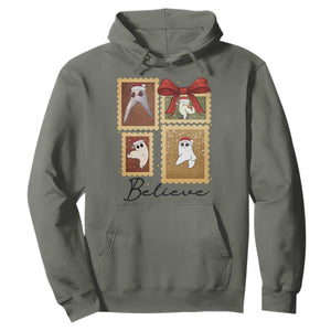 Fresno Nightcrawler Cryptid Christmas Believe Gift Hoodie TS12 Military Green Print Your Wear