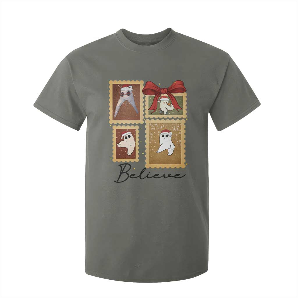Fresno Nightcrawler Cryptid Christmas Believe Gift T Shirt For Kid TS12 Military Green Print Your Wear
