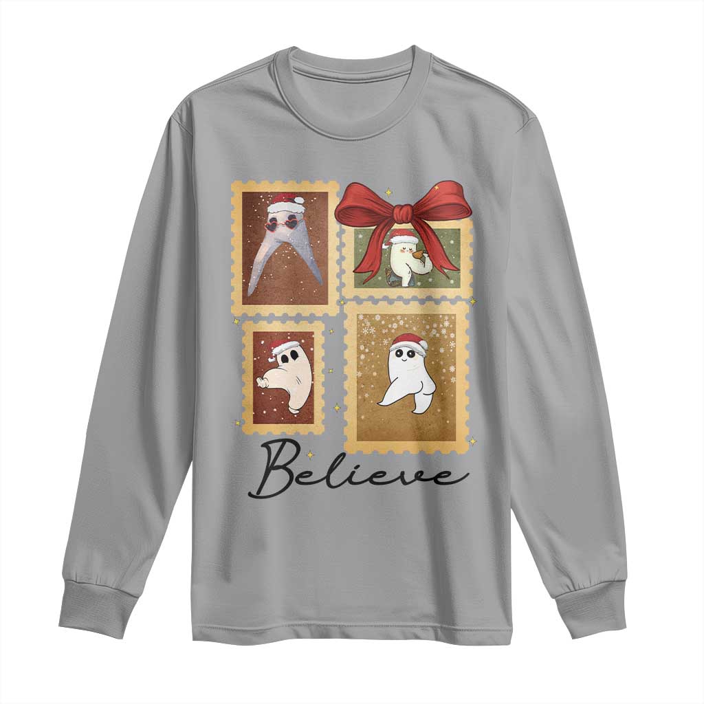 Fresno Nightcrawler Cryptid Christmas Believe Gift Long Sleeve Shirt TS12 Sport Gray Print Your Wear